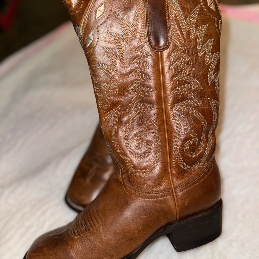Brown Leather Cowboy Boots